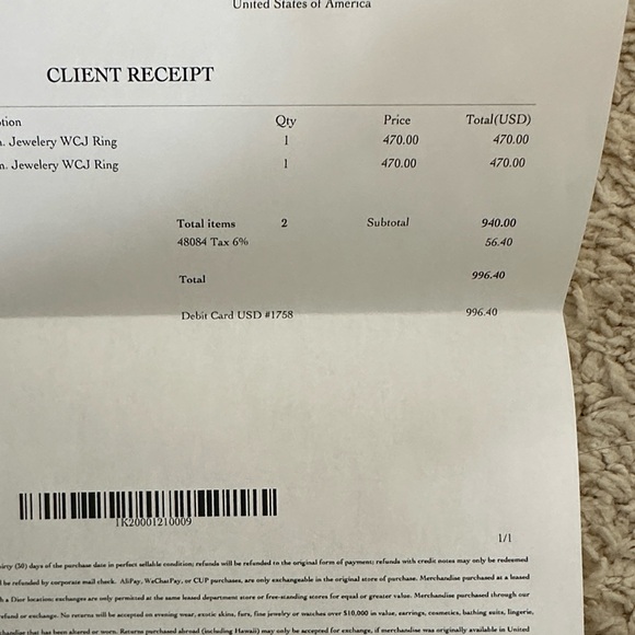 Dior Gold Chain Link Ring - Picture 11 of 11